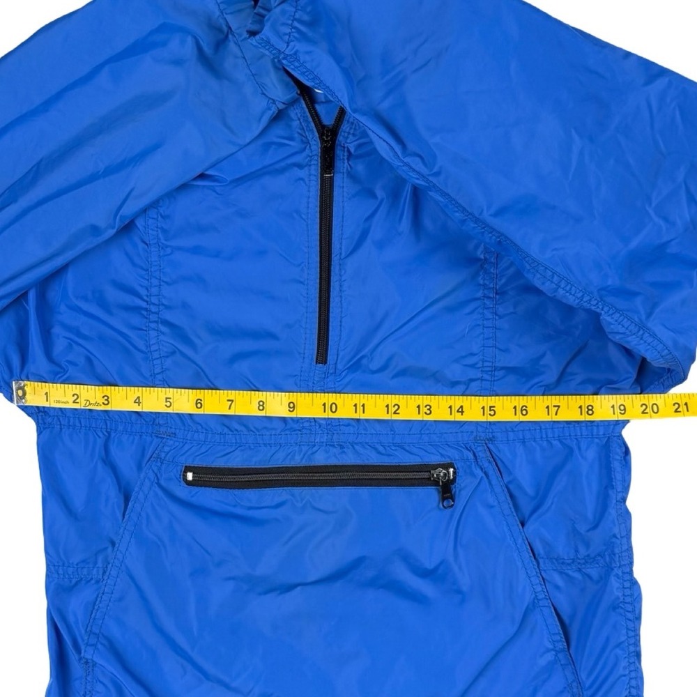 Vintage LL Bean Anorak Windbreaker Jacket Blue Nylon Pullover Hooded Mens Medium - Picture 5 of 6